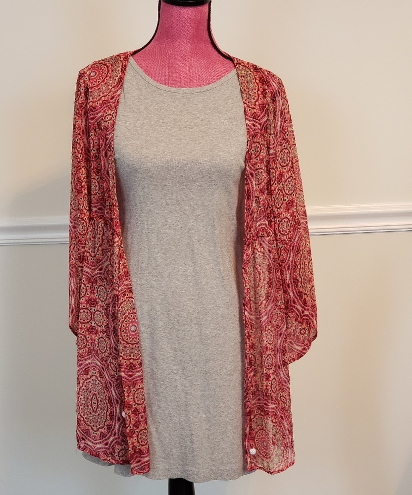 2 PC set. Tank dress with sheer cardigan.